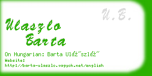 ulaszlo barta business card